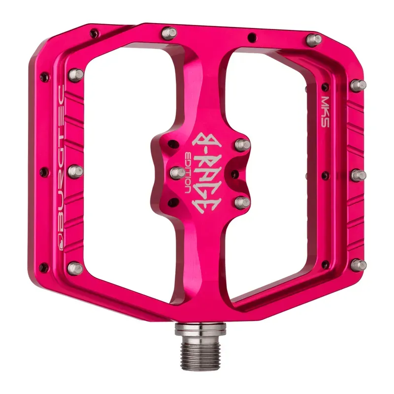 Burgtec Penthouse Flat MK5 B-Rage Edition Pedals In Toxic Barbie Pink-1