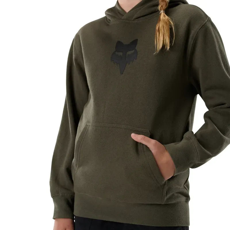 Fox Youth Legacy Pullover Hoodie in Olive Green-5