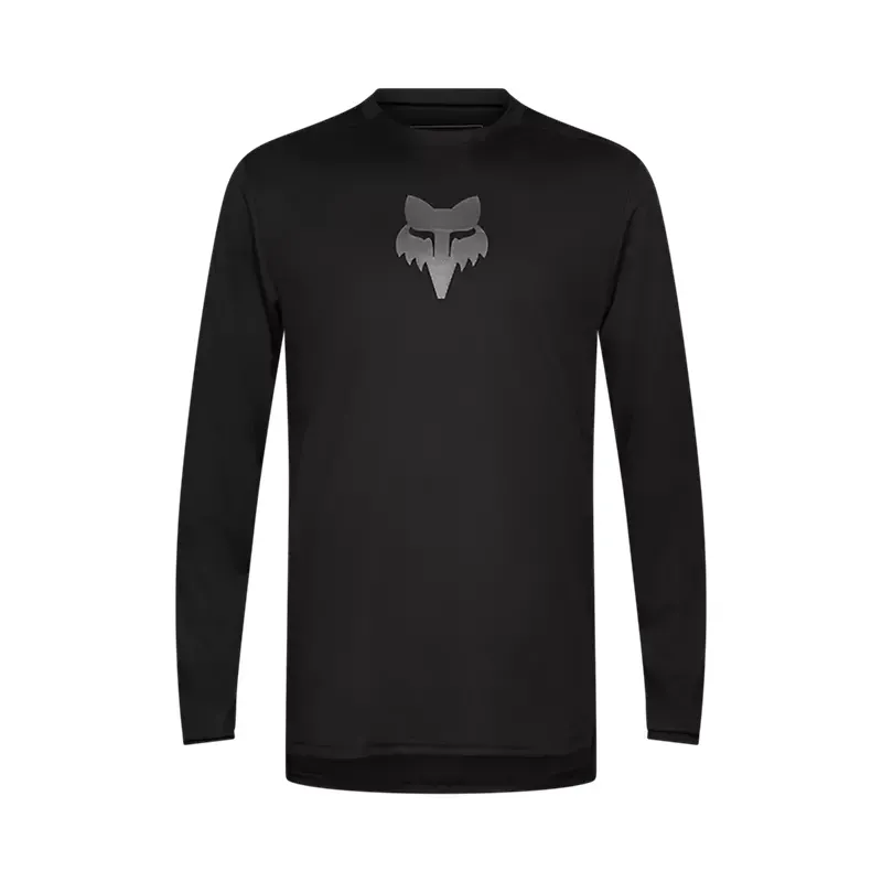 Fox Ranger Fox Head Long Sleeve Jersey in Black