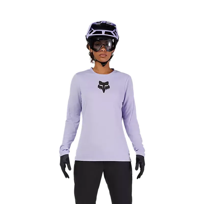 Fox Women's Ranger Fox Head Long Sleeve Jersey in Lilac-2