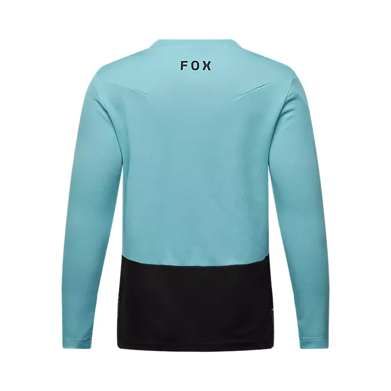 Fox Youth Ranger Fox Head Long Sleeve Jersey in Vintage Wash Blue-1