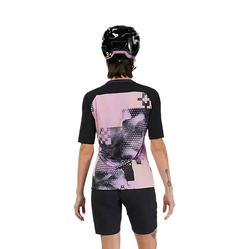Fox Women's Flexair Ascent Pulse Short Sleeve Jersey in Dusty Rose-3