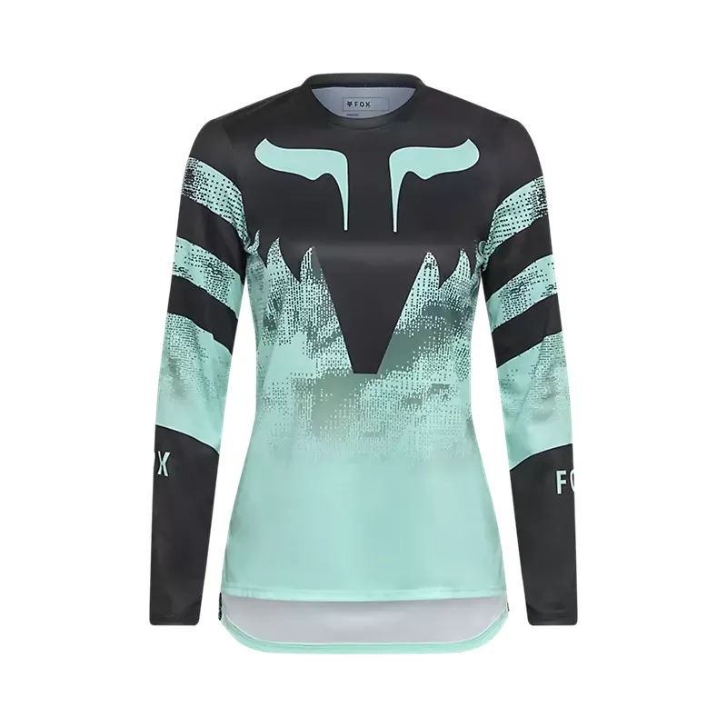 Fox Womnen's Ranger Kairos LS Jersey in Turquoise