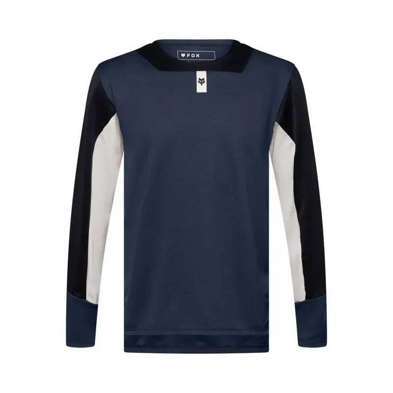 Fox Youth Defend Long Sleeve Jersey in Arctic Blue