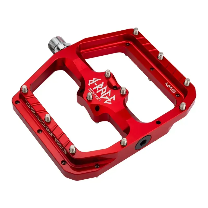 Burgtec Penthouse MK5 B-Rage Edition 9/16-inch Flat Pedals in Race Red