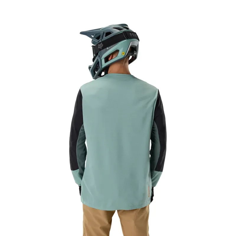 Fox Defend Long Sleeve Mountain Bike Jersey in Arctic Blue-3