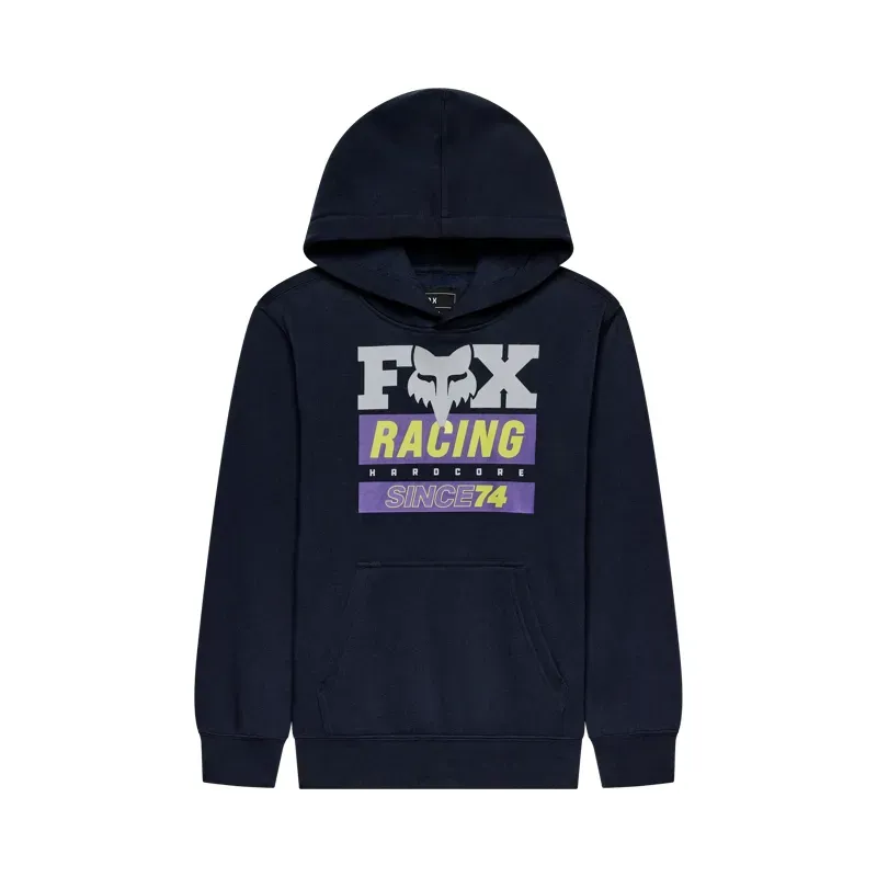 Fox Youth Since 74 Fleece Pullover Hoodie in Midnight Blue