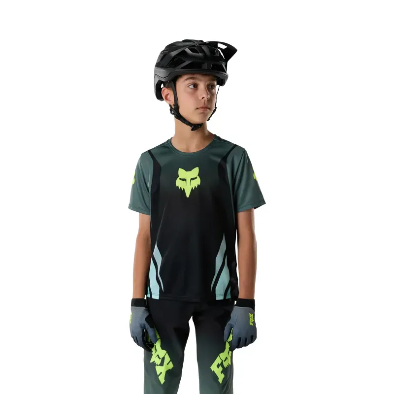 Fox Youth Ranger Foundry Short Sleeve Jersey in Sage Green-2