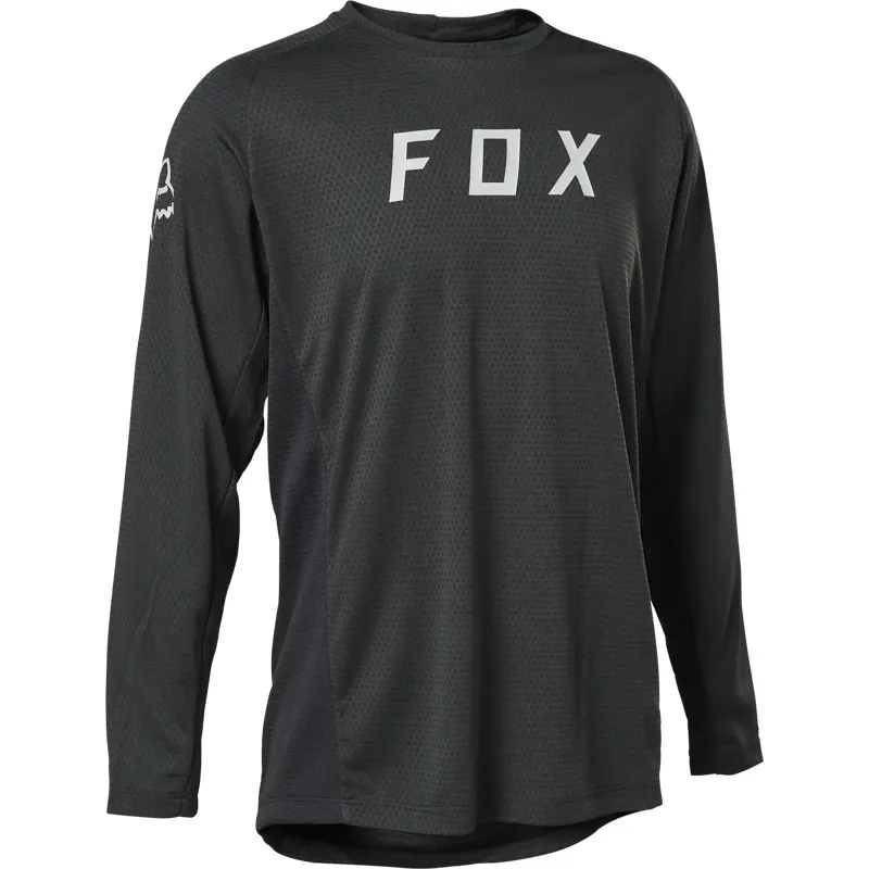Fox Racing Defend Long Sleeve Youth Jersey in Black