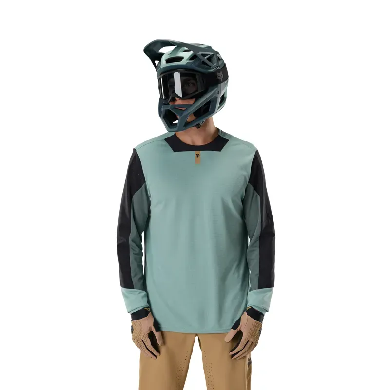 Fox Defend Long Sleeve Mountain Bike Jersey in Arctic Blue-2