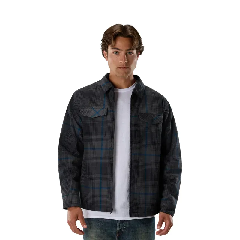 Fox Survivalist Fire Sasquatch Long Sleeve Shirt in Dark Shadow Grey-2