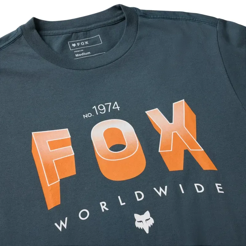 Fox Block 195 Original T-Shirt in Deep Cobalt Blue-2