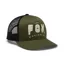 Fox Block Mesh Trucker Hat in Army Green