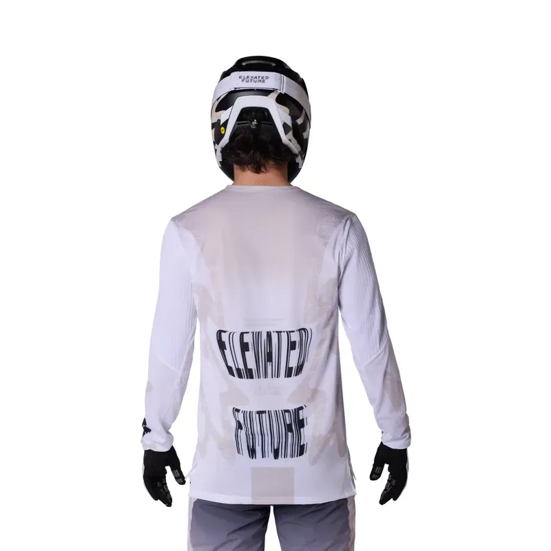 Fox Flexair Diffuse Special Edition Long Sleeve Jersey in White-3
