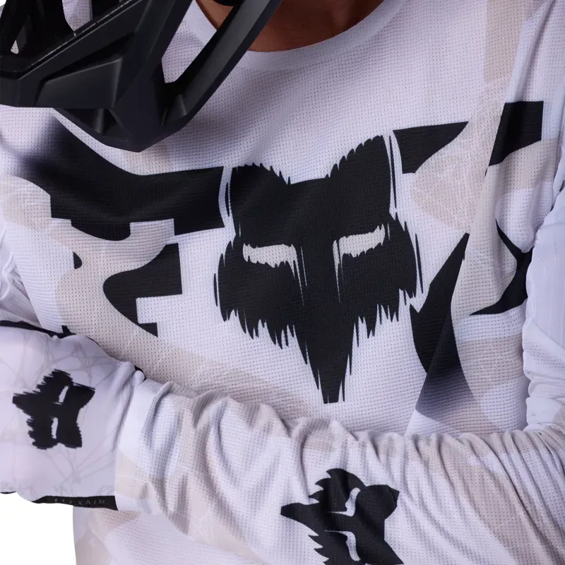 Fox Flexair Diffuse Special Edition Long Sleeve Jersey in White-4