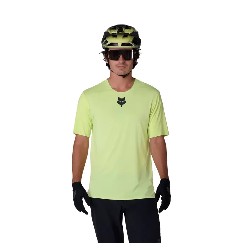 Fox Flexair Short Sleeve Jersey in Lime Green-2