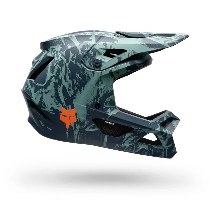 Fox Rampage Image Print Helmet in Arctic Blue