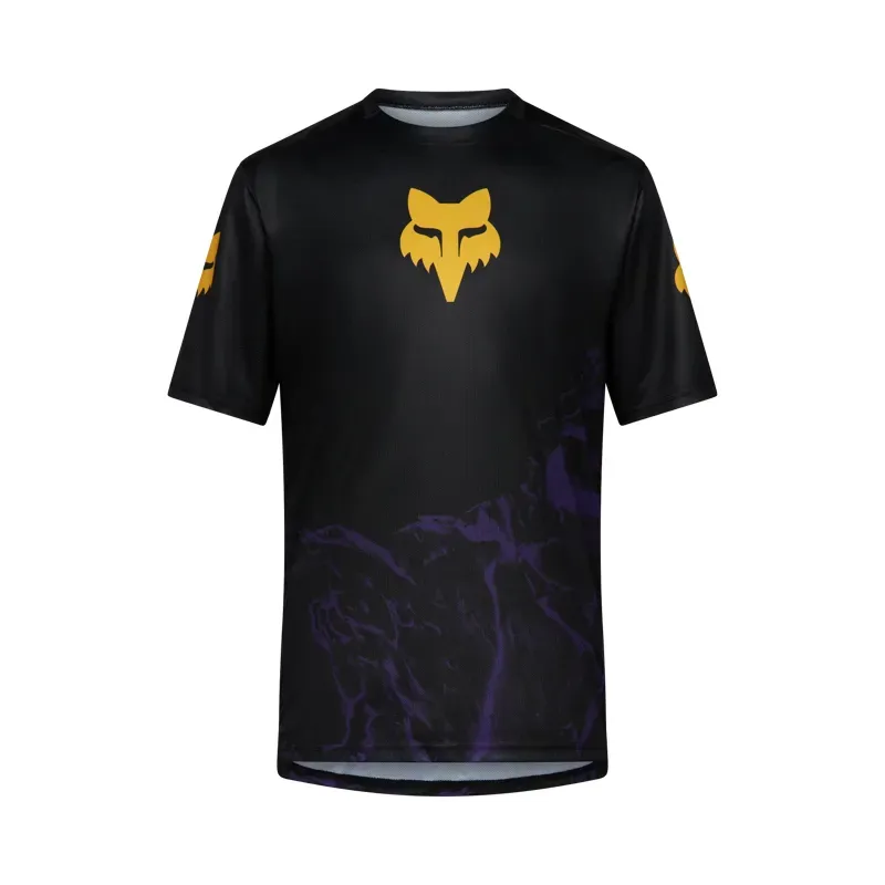 Fox Ranger Image Print Jersey in Plum Purple