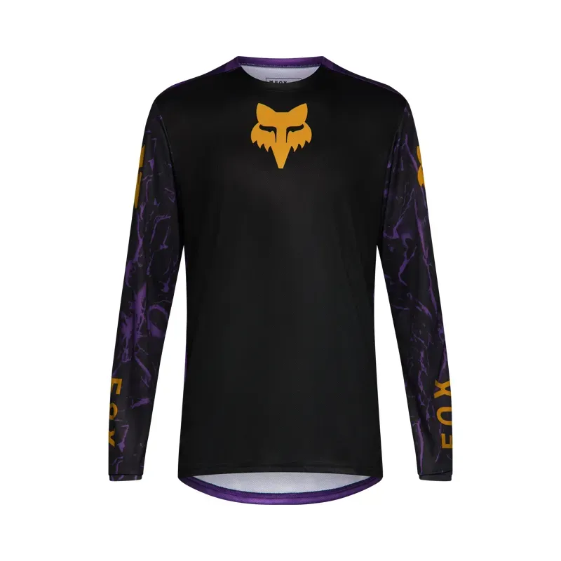 Fox Ranger Image Print Long Sleeve Jersey in Plum Purple