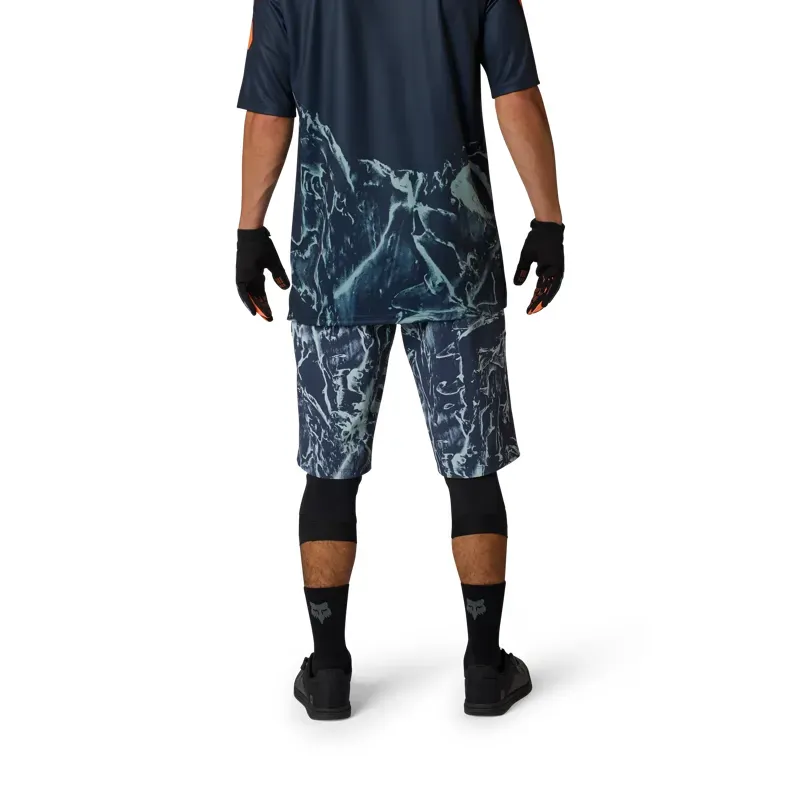 Fox Ranger Image Print Shorts in Arctic Blue-5