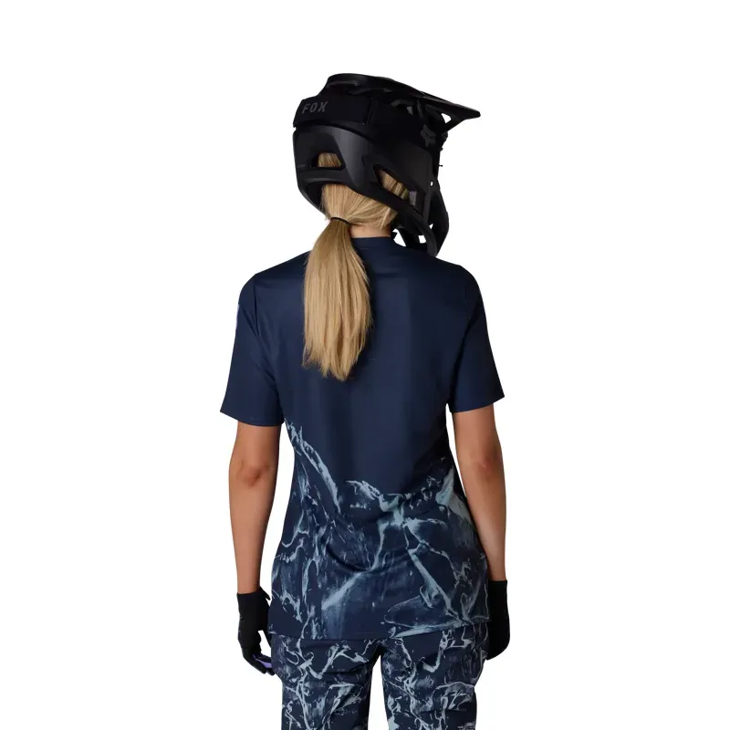 Fox Women's Ranger Image Print Jersey in Arctic Blue-3