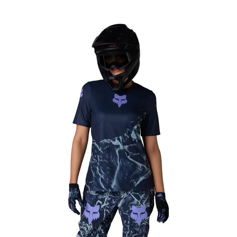 Fox Women's Ranger Image Print Jersey in Arctic Blue-2