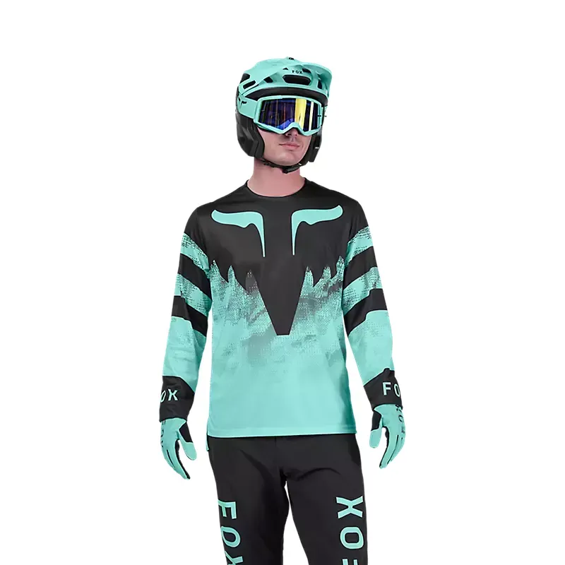 Fox Ranger Kairos Long Sleeve Jersey in Turquoise-2
