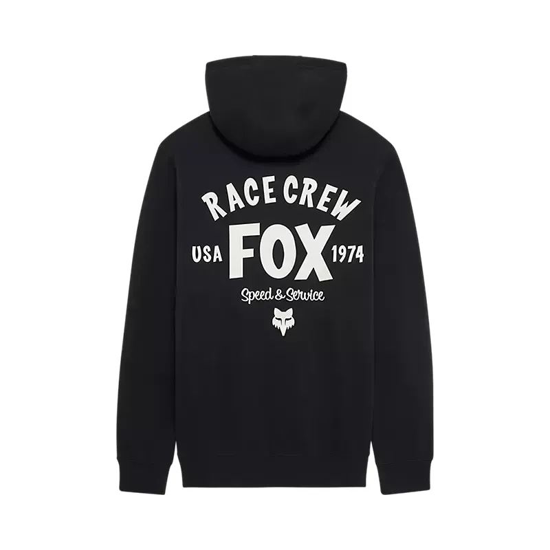 Fox Slogan Pullover Hoodie in Black-1