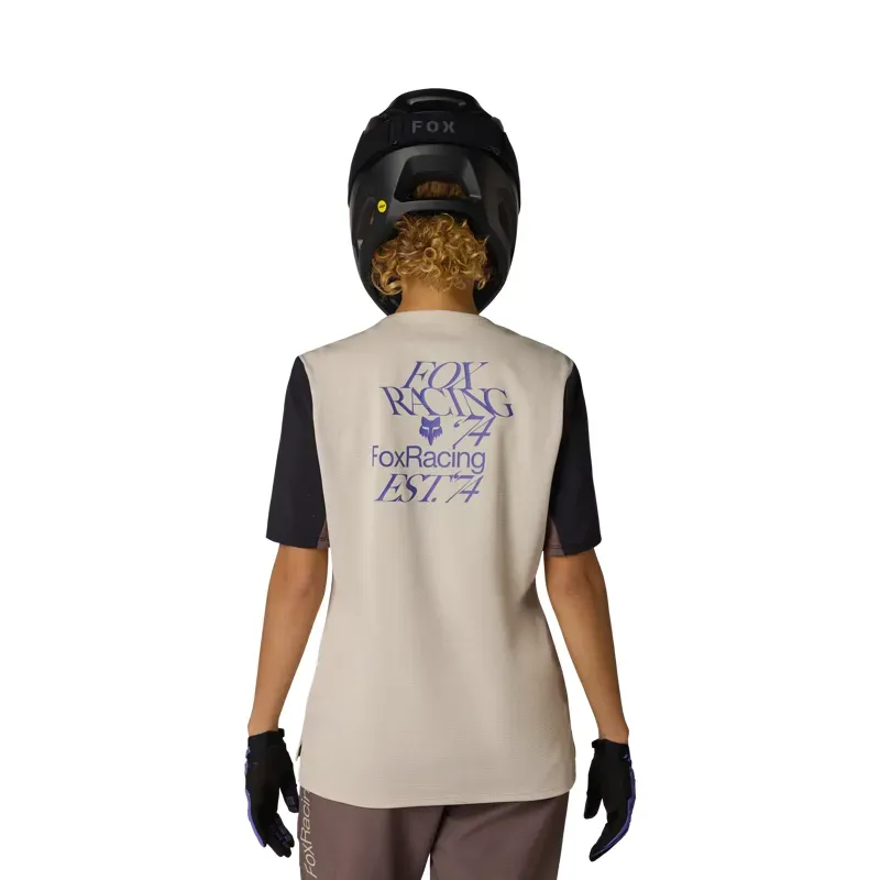 Fox Women's Defend Park Jersey in Chalk White-5