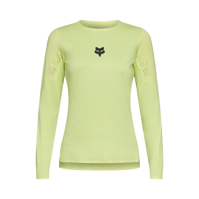 Fox Women's Flexair Long Sleeve Jersey in Lime Green