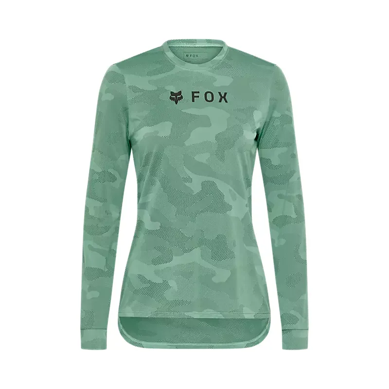 Fox Women's Ranger TruDri Long Sleeve Jersey in Pine Green