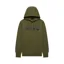 Fox F Head X Fleece Pullover Hoodie in Olive Green