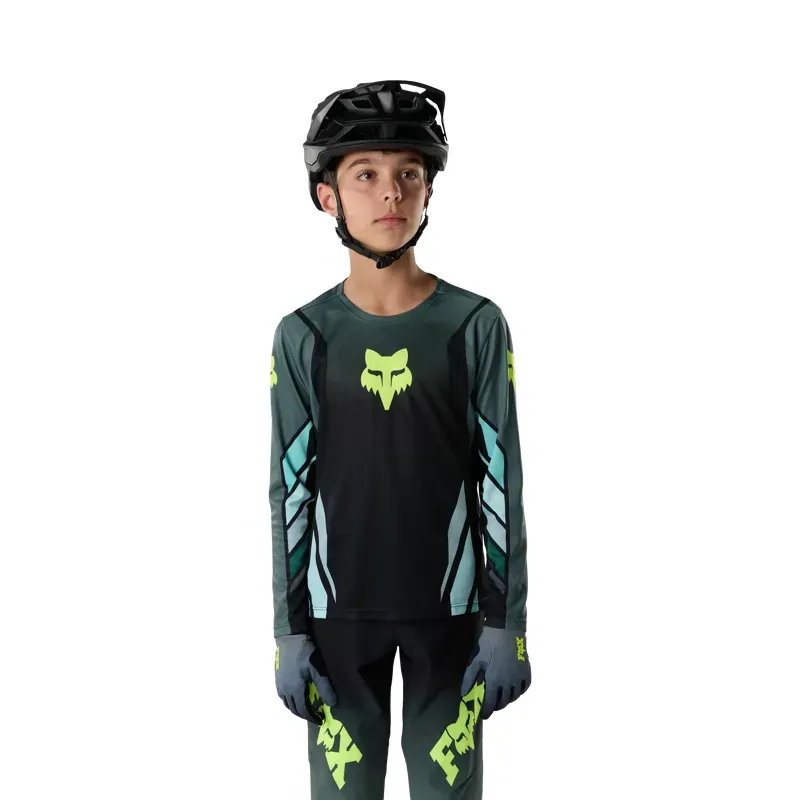 Fox Youth Ranger Foundry Long Sleeve Jersey in Sage Green-2