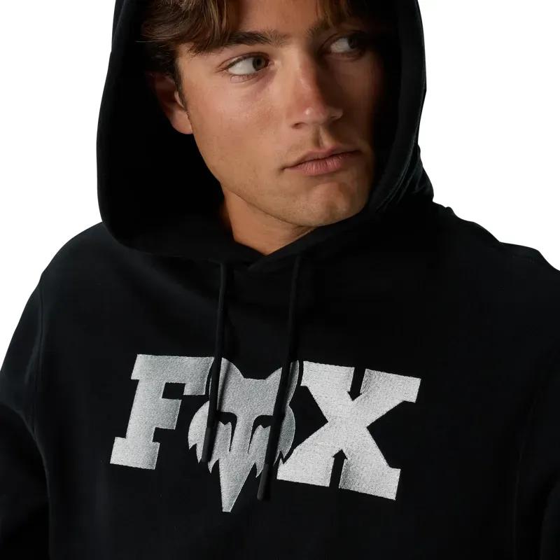 Fox F Head X Fleece Pullover Hoodie in Black-5