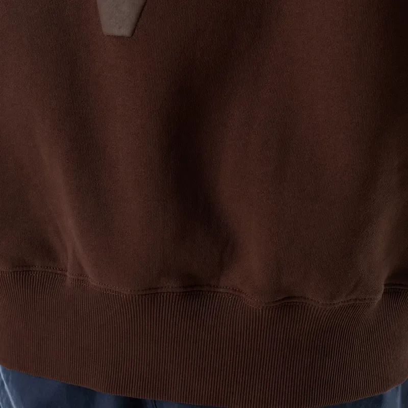 Fox Head Heavyweight Fleece Pullover Hoodie in Coffee-6