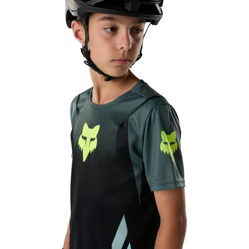 Fox Youth Ranger Foundry Short Sleeve Jersey in Sage Green-4