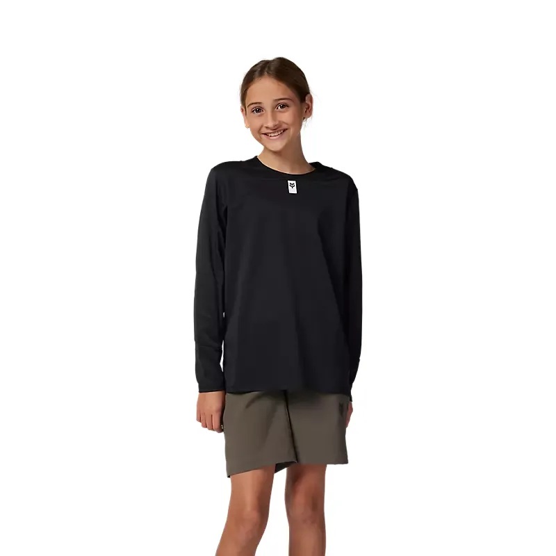 Youth Defend Long Sleeve Jersey Black-2