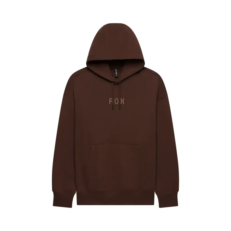 Fox Head Heavyweight Fleece Pullover Hoodie in Coffee