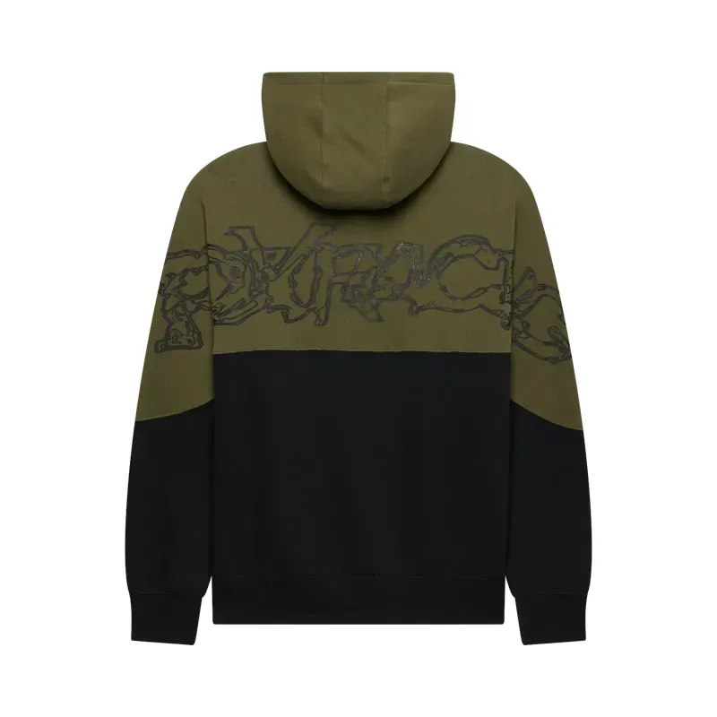 Fox Abyss Fleece Pullover Hoodie in Olive Green-1