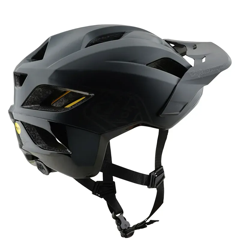 Troy Lee Designs Flowline MIPS Youth Helmet in Point Black/Charcoal-1