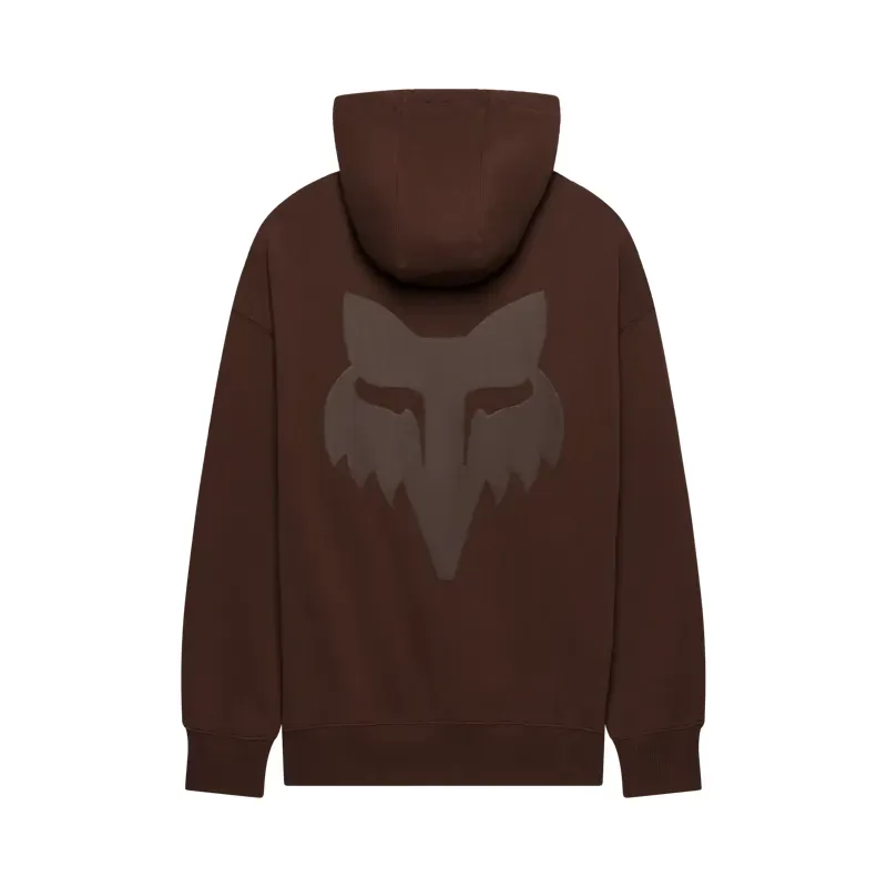 Fox Head Heavyweight Fleece Pullover Hoodie in Coffee-1