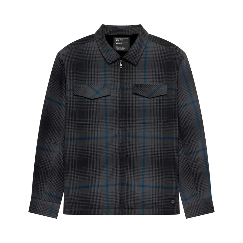 Fox Survivalist Fire Sasquatch Long Sleeve Shirt in Dark Shadow Grey
